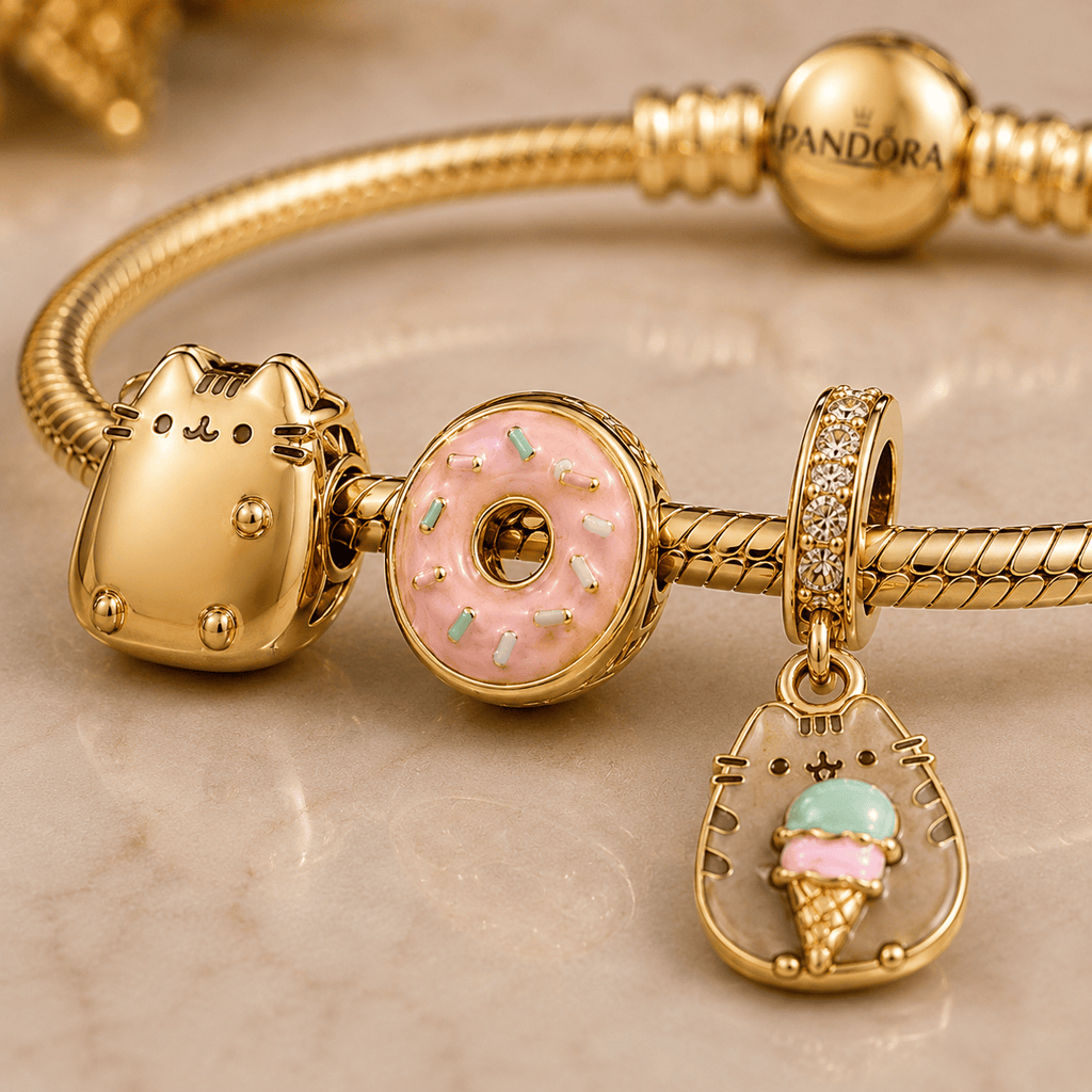 PSHN Gold Charm Bracelet Set VTH