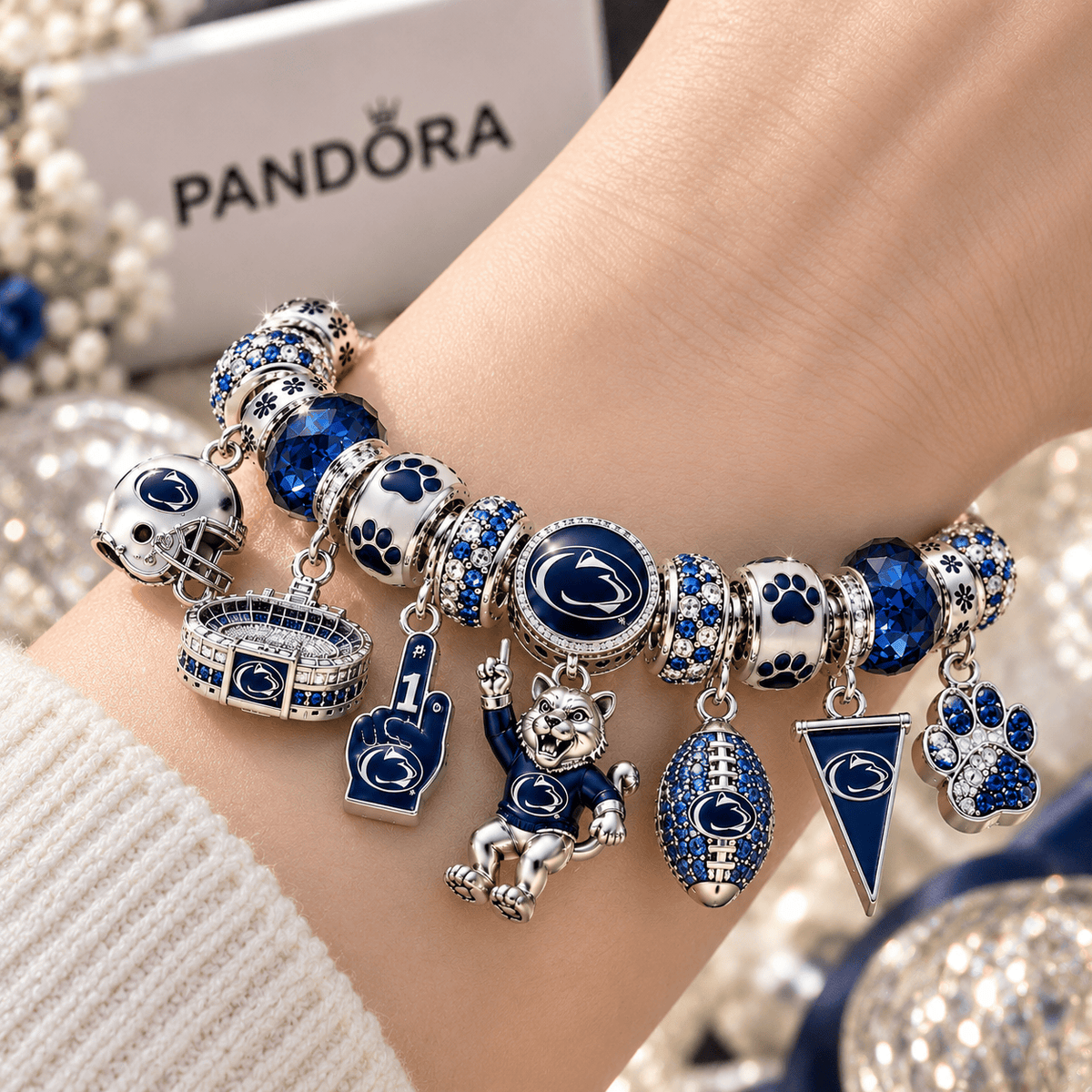 PSNL Silver Charm Bracelet Set NTTB