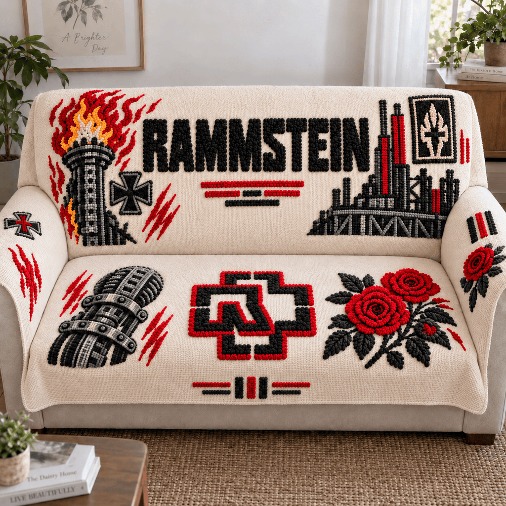 RMS Tufted Sofa Cover & Pillow Set NTKO
