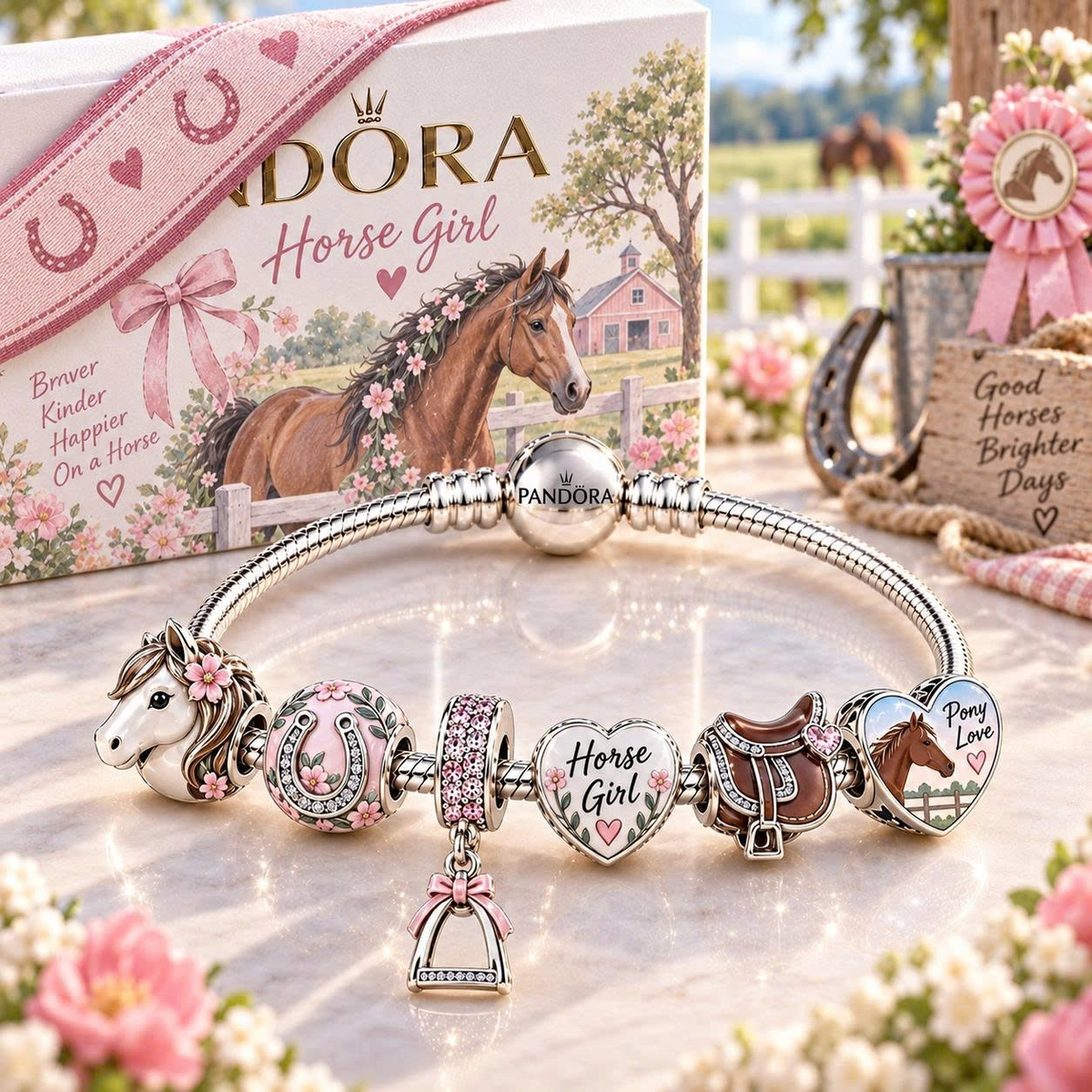 HG Silver Charm Bracelet Set TTN