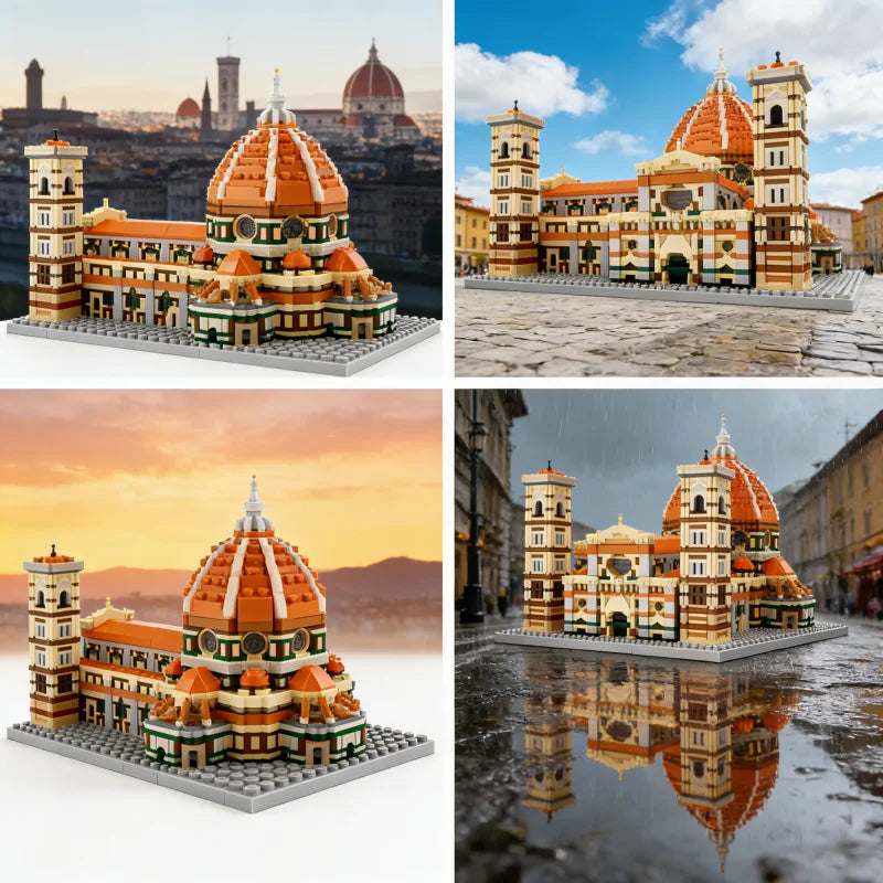 Micro Blocks Florence Cathedral Building Set | Famous Landmark Collection | Educational Toys for Home Decor