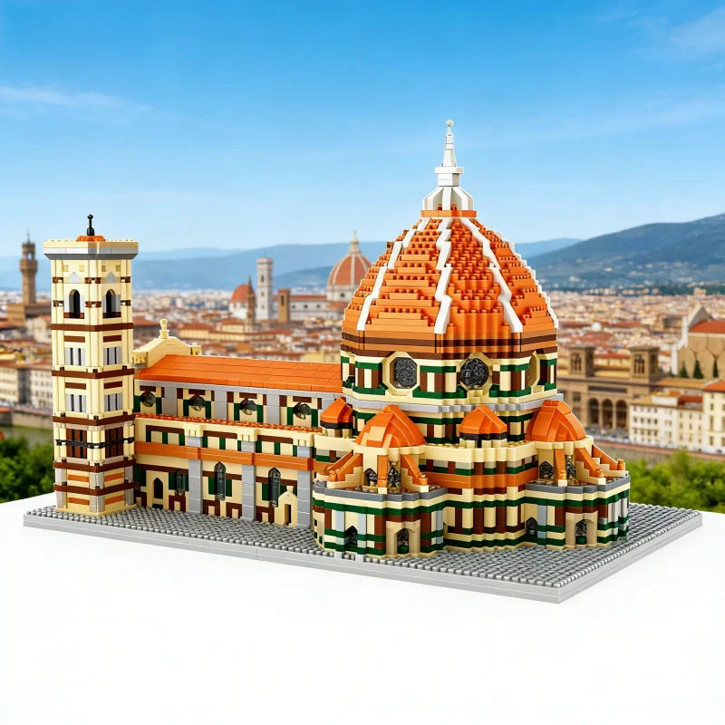 Micro Blocks Florence Cathedral Building Set | Famous Landmark Collection | Educational Toys for Home Decor