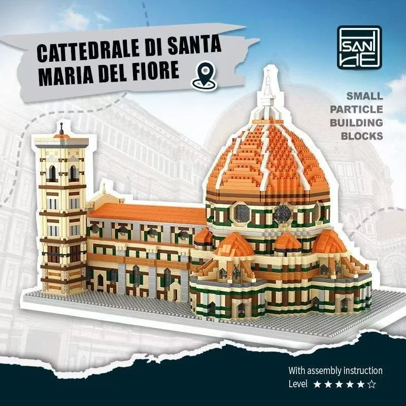 Micro Blocks Florence Cathedral Building Set | Famous Landmark Collection | Educational Toys for Home Decor