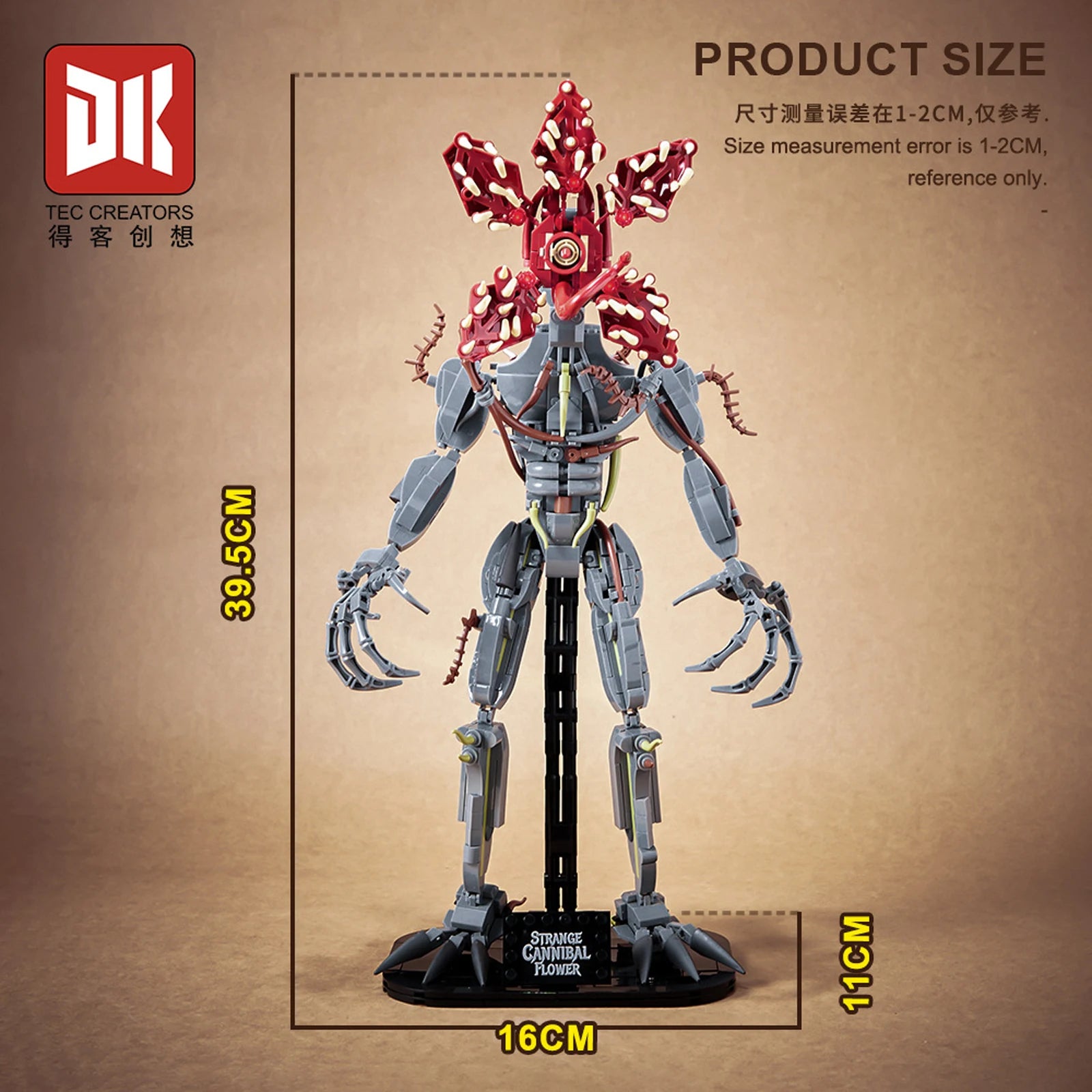 DK7045 858PCS 2in1 Strange Carnivorous Plant Assembly Block Model Building Kit Dual Mode Monster Toy Gift for Kids Adults