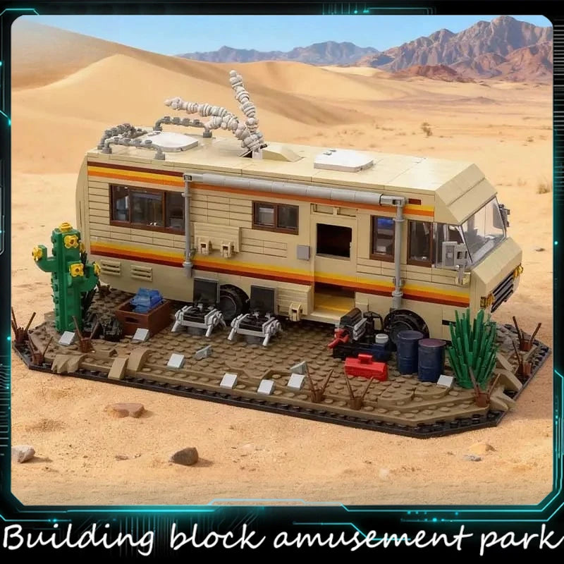 Technical Breaking Bad RV Adventure Camper Bus Car Model Building Blocks Fit Car Vehicle Assemble Bricks Toys For Boys Avid Fans